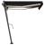Copertină retractabilă manual cu LED, antracit, 300x250 cm GartenMobel Dekor