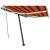 Copertină retractabilă manual cu LED portocaliu&maro 300x250 cm GartenMobel Dekor
