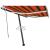 Copertină retractabilă manual cu LED portocaliu&maro 300x250 cm GartenMobel Dekor