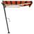 Copertină retractabilă manual cu LED portocaliu&maro 300x250 cm GartenMobel Dekor