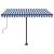 Copertină autonomă retractabilă automat albastru&alb 300x250 cm GartenMobel Dekor