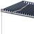 Copertină autonomă retractabilă automat albastru&alb 300x250 cm GartenMobel Dekor