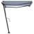 Copertină autonomă retractabilă automat albastru&alb 300x250 cm GartenMobel Dekor