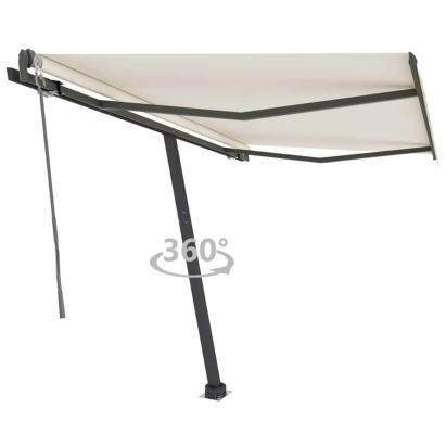Copertină autonomă retractabilă automat, crem, 300x250 cm GartenMobel Dekor
