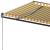 Copertină autonomă retractabilă automat galben&alb 300x250 cm GartenMobel Dekor