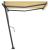 Copertină autonomă retractabilă automat galben&alb 300x250 cm GartenMobel Dekor
