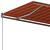 Copertină autonomă retractabilă automat oranj&maro 300x250 cm GartenMobel Dekor