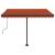 Copertină autonomă retractabilă automat oranj&maro 300x250 cm GartenMobel Dekor