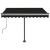 Copertină retractabilă manual cu LED, antracit, 350x250 cm GartenMobel Dekor