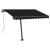 Copertină retractabilă manual cu LED, antracit, 350x250 cm GartenMobel Dekor