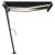 Copertină retractabilă manual cu LED, antracit, 350x250 cm GartenMobel Dekor