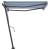 Copertină autonomă retractabilă automat albastru&alb 350x250 cm GartenMobel Dekor