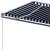 Copertină autonomă retractabilă automat albastru&alb 350x250 cm GartenMobel Dekor