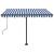 Copertină autonomă retractabilă automat albastru&alb 350x250 cm GartenMobel Dekor