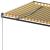 Copertină autonomă retractabilă automat, galben&alb, 350x250 cm GartenMobel Dekor