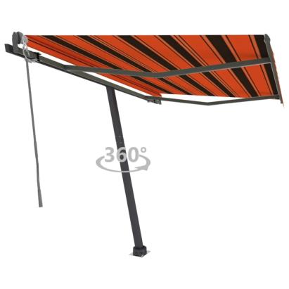 Copertină autonomă retractabilă automat, oranj&maro 350x250 cm GartenMobel Dekor