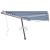 Copertină autonomă retractabilă manual albastru/alb 400x300 cm GartenMobel Dekor
