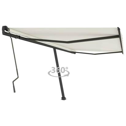 Copertină autonomă retractabilă manual, crem, 400x300 cm GartenMobel Dekor