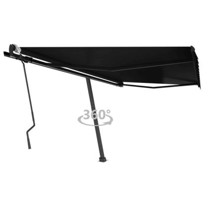Copertină autonomă retractabilă manual, antracit, 400x300 cm GartenMobel Dekor