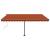 Copertină autonomă retractabil manual portocaliu/maro 400x300cm GartenMobel Dekor