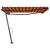 Copertină autonomă retractabil manual portocaliu/maro 400x300cm GartenMobel Dekor