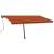 Copertină autonomă retractabil manual portocaliu/maro 400x300cm GartenMobel Dekor