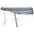Copertină retractabilă manual cu LED, albastru&alb, 400x300 cm GartenMobel Dekor