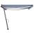 Copertină retractabilă manual cu LED, albastru&alb, 400x300 cm GartenMobel Dekor