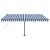 Copertină retractabilă manual cu LED, albastru&alb, 400x300 cm GartenMobel Dekor