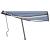 Copertină retractabilă manual cu LED, albastru&alb, 400x300 cm GartenMobel Dekor