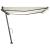 Copertină retractabilă manual cu LED, crem, 400x300 cm GartenMobel Dekor
