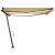 Copertină retractabilă manual cu LED, galben & alb, 400x300 cm GartenMobel Dekor