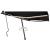 Copertină retractabilă manual cu LED, antracit, 400x300 cm GartenMobel Dekor