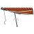 Copertină retractabilă manual cu LED portocaliu&maro 400x300 cm GartenMobel Dekor