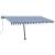 Copertină autonomă retractabilă automat albastru&alb 400x300 cm GartenMobel Dekor