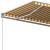 Copertină autonomă retractabilă automat galben&alb 400x300 cm GartenMobel Dekor