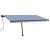 Copertină autonomă retractabilă manual albastru&alb 450x300 cm GartenMobel Dekor
