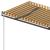 Copertină autonomă retractabilă manual, galben/alb, 450x300 cm GartenMobel Dekor