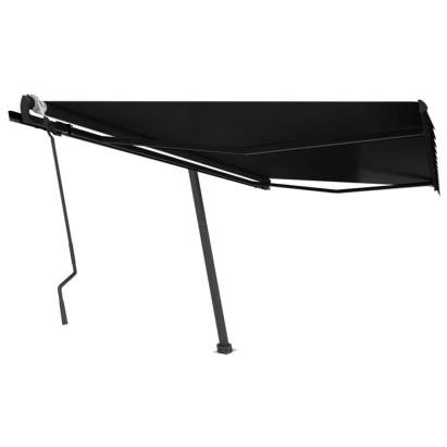 Copertină autonomă retractabilă manual, antracit, 450x300 cm GartenMobel Dekor