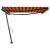 Copertină autonomă retractabil manual portocaliu/maro 450x300cm GartenMobel Dekor
