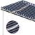 Copertină retractabilă manual cu LED, albastru&alb, 450x300 cm GartenMobel Dekor