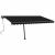 Copertină retractabilă manual cu LED, antracit, 450x300 cm GartenMobel Dekor