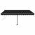 Copertină retractabilă manual cu LED, antracit, 450x300 cm GartenMobel Dekor