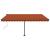 Copertină retractabilă manual cu LED portocaliu&maro 450x300 cm GartenMobel Dekor