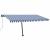 Copertină autonomă retractabilă automat albastru&alb 450x300 cm GartenMobel Dekor