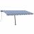 Copertină automată cu senzor vânt&LED, albastru&alb, 450x300 cm GartenMobel Dekor