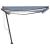 Copertină automată cu senzor vânt&LED, albastru&alb, 450x300 cm GartenMobel Dekor
