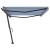 Copertină autonomă retractabilă manual, albastru/alb, 500x300cm GartenMobel Dekor