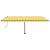Copertină autonomă retractabilă manual, galben/alb, 500x300 cm GartenMobel Dekor