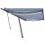 Copertină retractabilă manual cu LED, albastru&alb, 500x300 cm GartenMobel Dekor